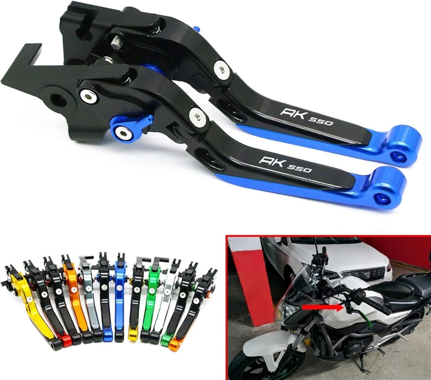 付属品 オートバイアクセサリーCNCハンドルバー調整可能な折りたたみ式